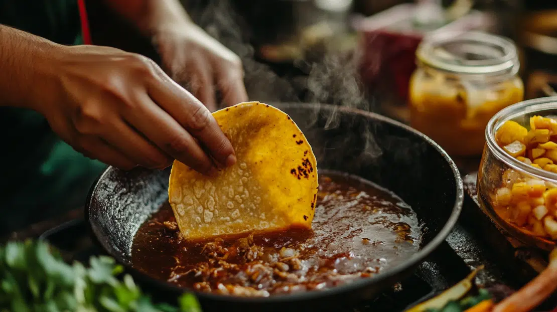 birria taco assembly