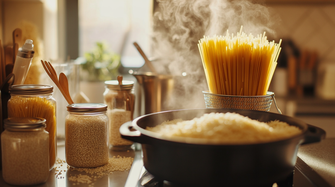 boiling rice and grains
