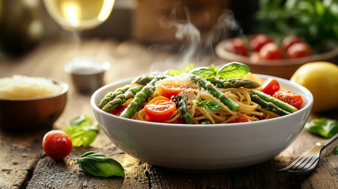 how to customize the asparagus tomato pasta recipe