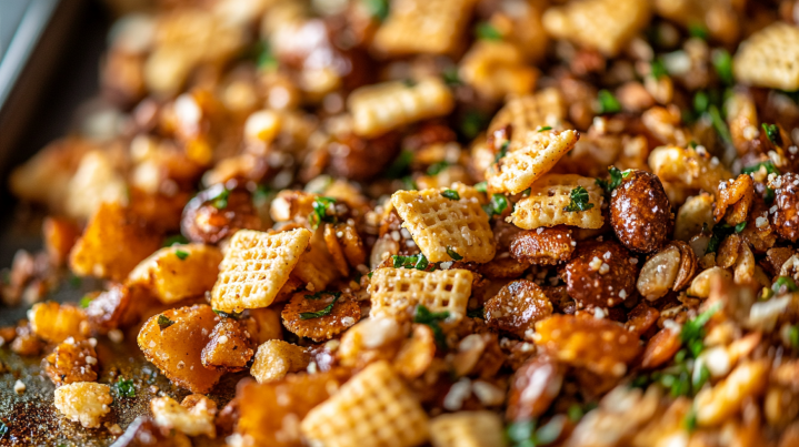 Holiday chex mix