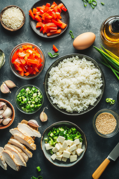 Arroz Chaufa ingredients