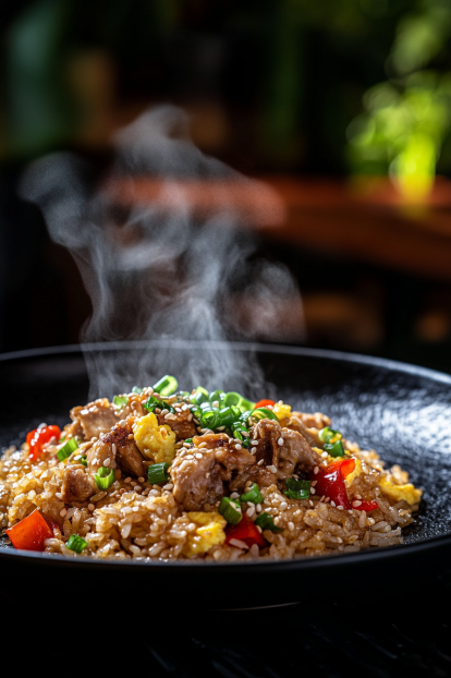 perfectly served plate of arroz