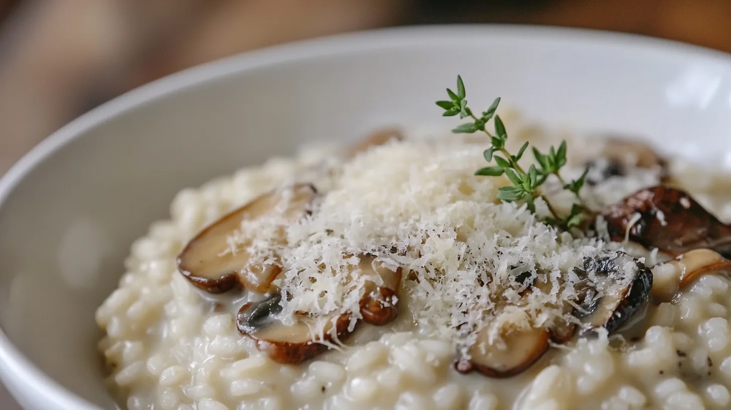 Valentine’s Day mushroom risotto