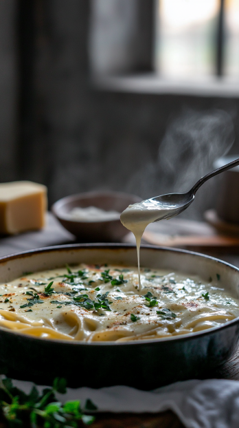 a completed dish showcasing bechamel sauce