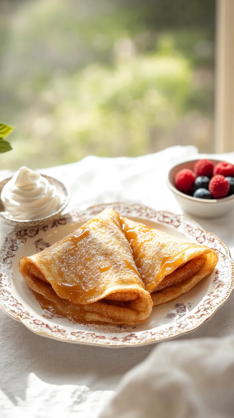 cinnamon sugar crepes