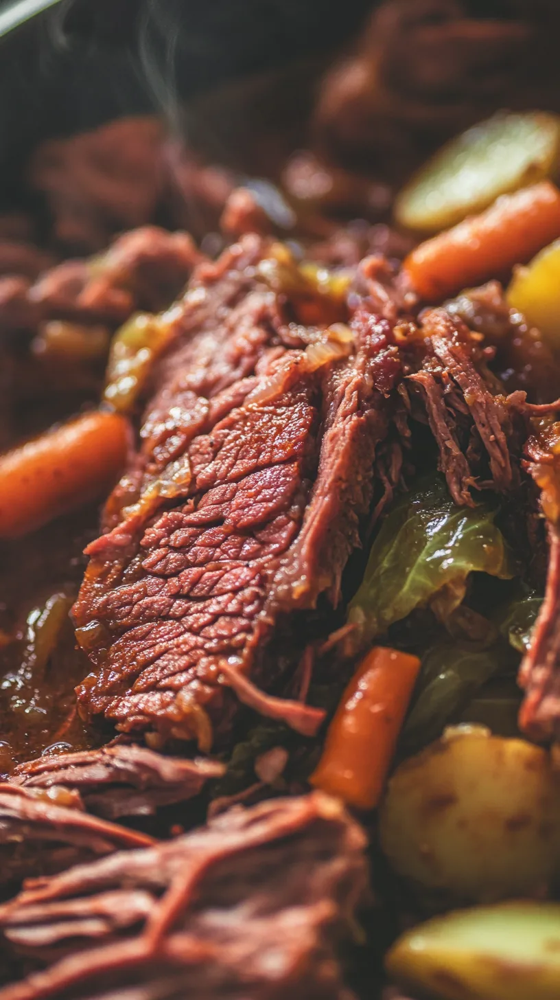 corned beef in a slow cooker
