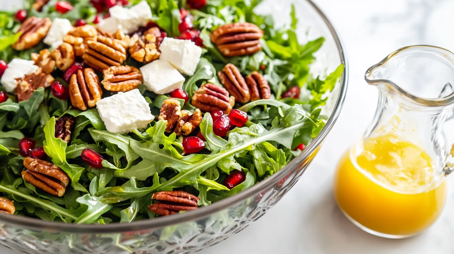freshly made arugula salad