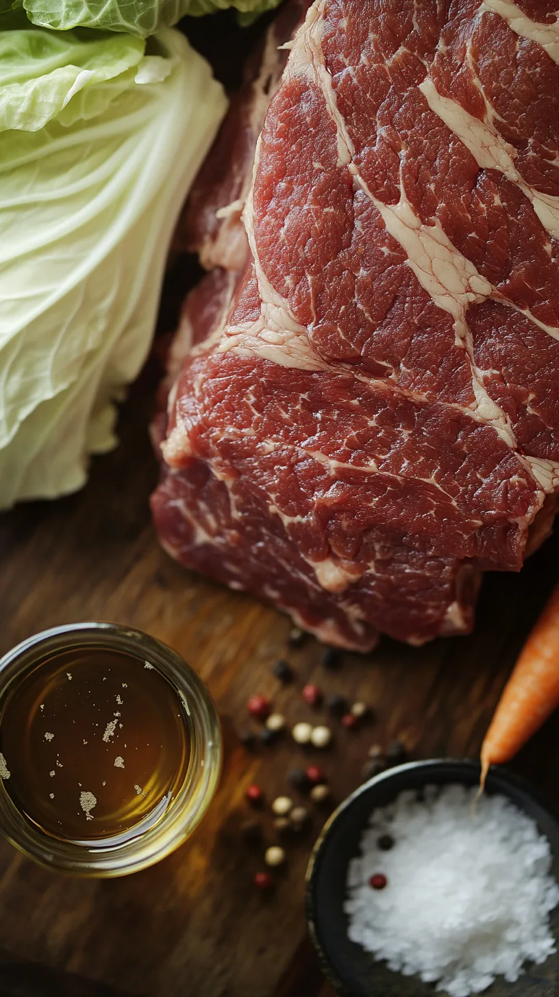 ingredients for slow cooker corned beef and cabbage