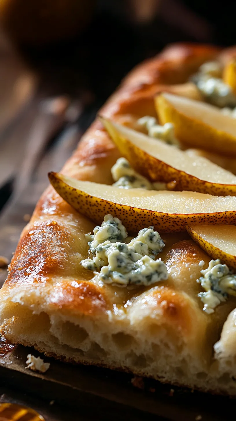 pear and gorgonzola focaccia