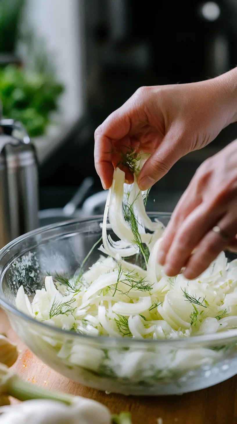 preparing the fennel