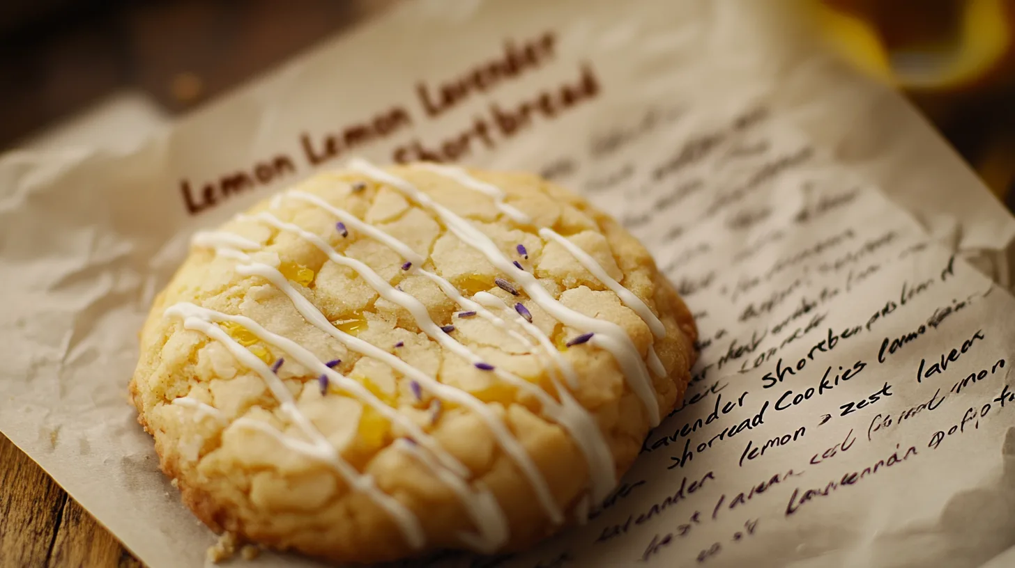lemon lavender shortbread cookie