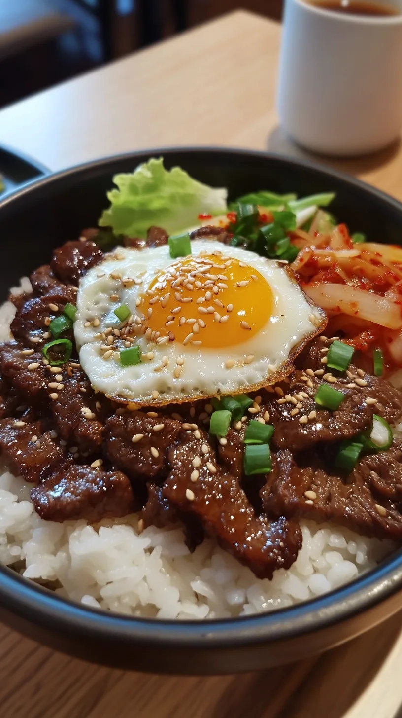 Table Spread of Korean Beef Bulgogi and Sides