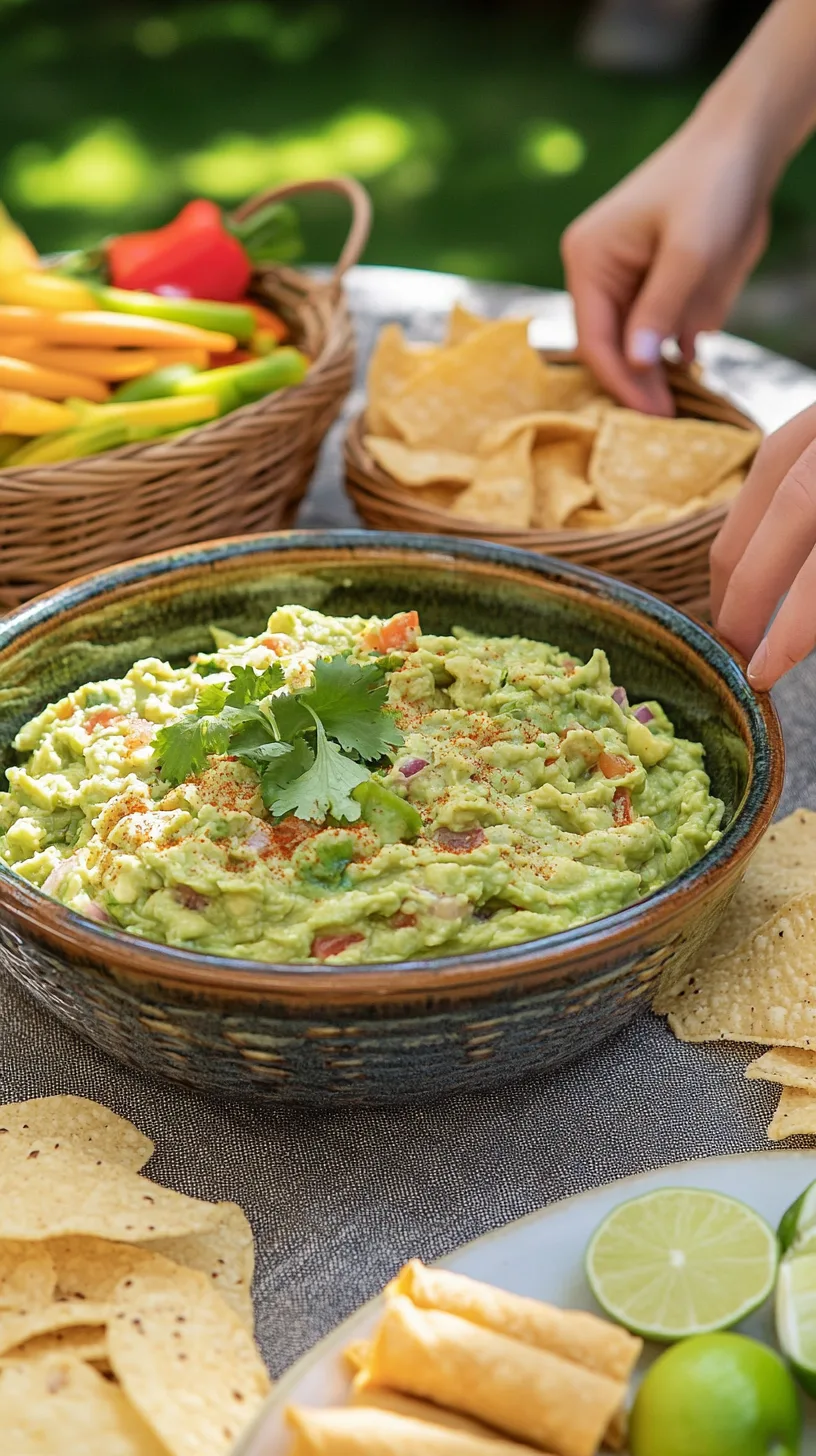 beautiful ceramic serving bowl of fresh guacamole