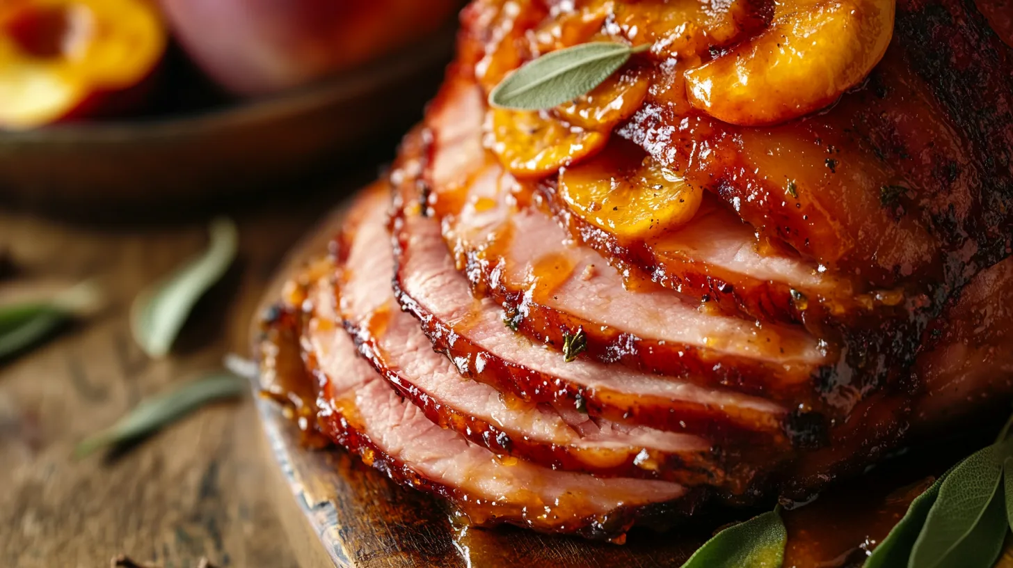 brown sugar bourbon-glazed spiral ham