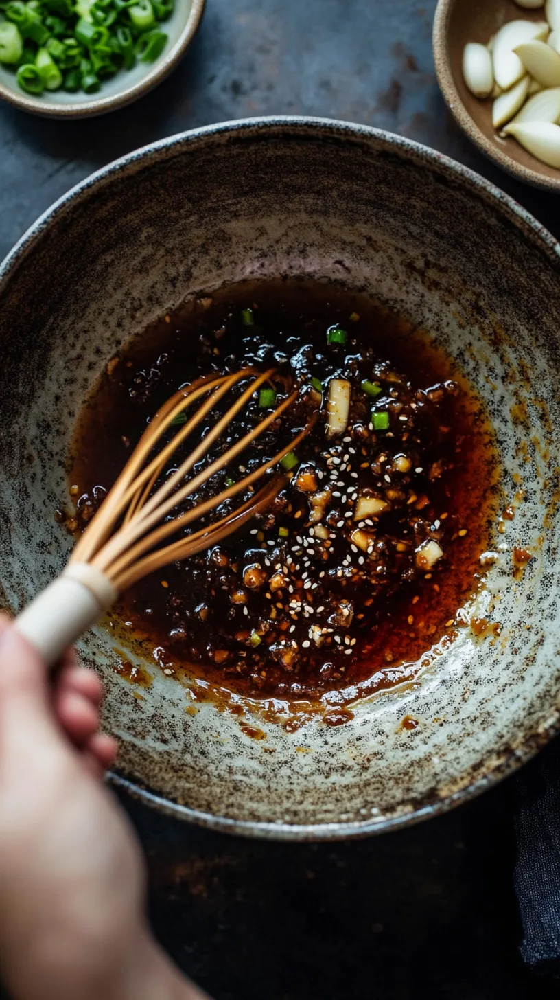 bulgogi marinade in a rustic ceramic bowl