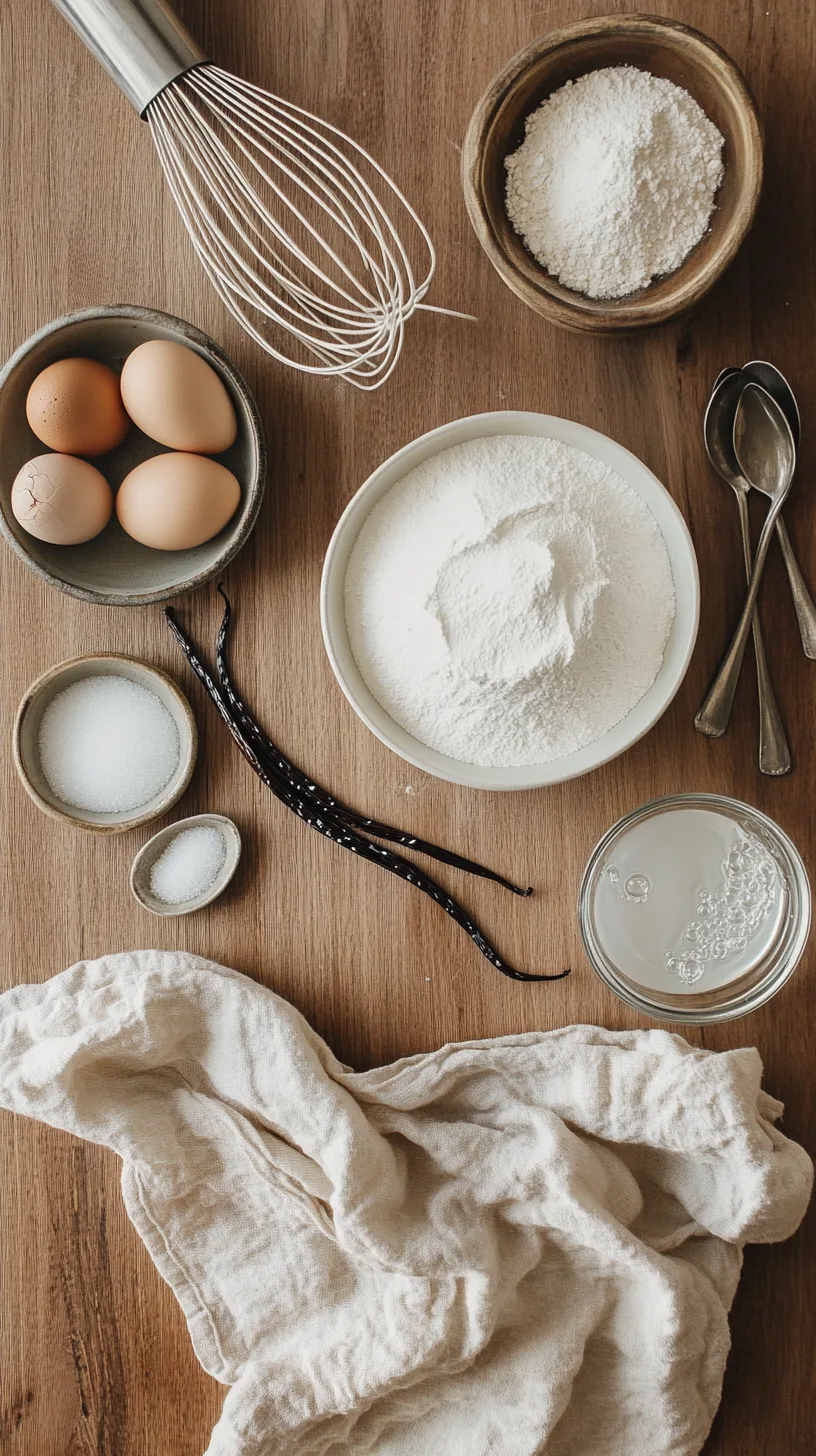 ingredients for Italian meringue