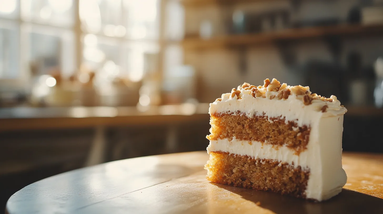 homemade carrot cake with cream cheese frosting