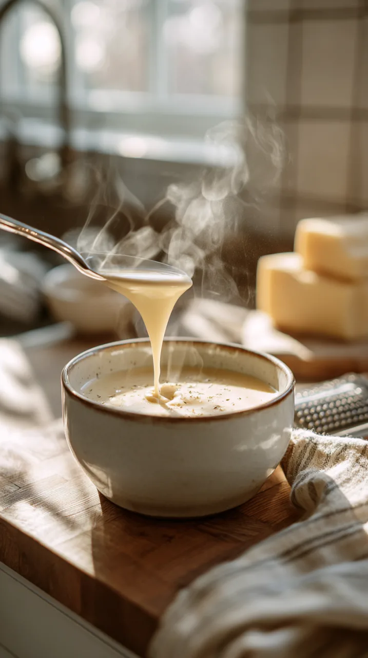 white cheddar cheese sauce