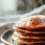 fluffy stack of pumpkin spice pancakes