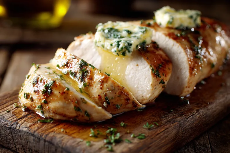 Sous Vide Chicken Breast With Herbed Compound Butter