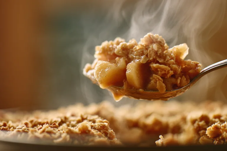 Caramel Apple Crisp With Oat Topping