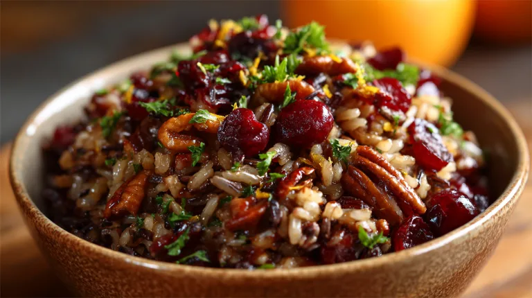 cranberry pecan wild rice pilaf