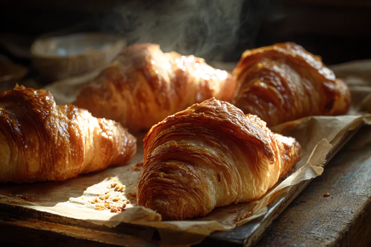 homemade croissants fresh from the oven