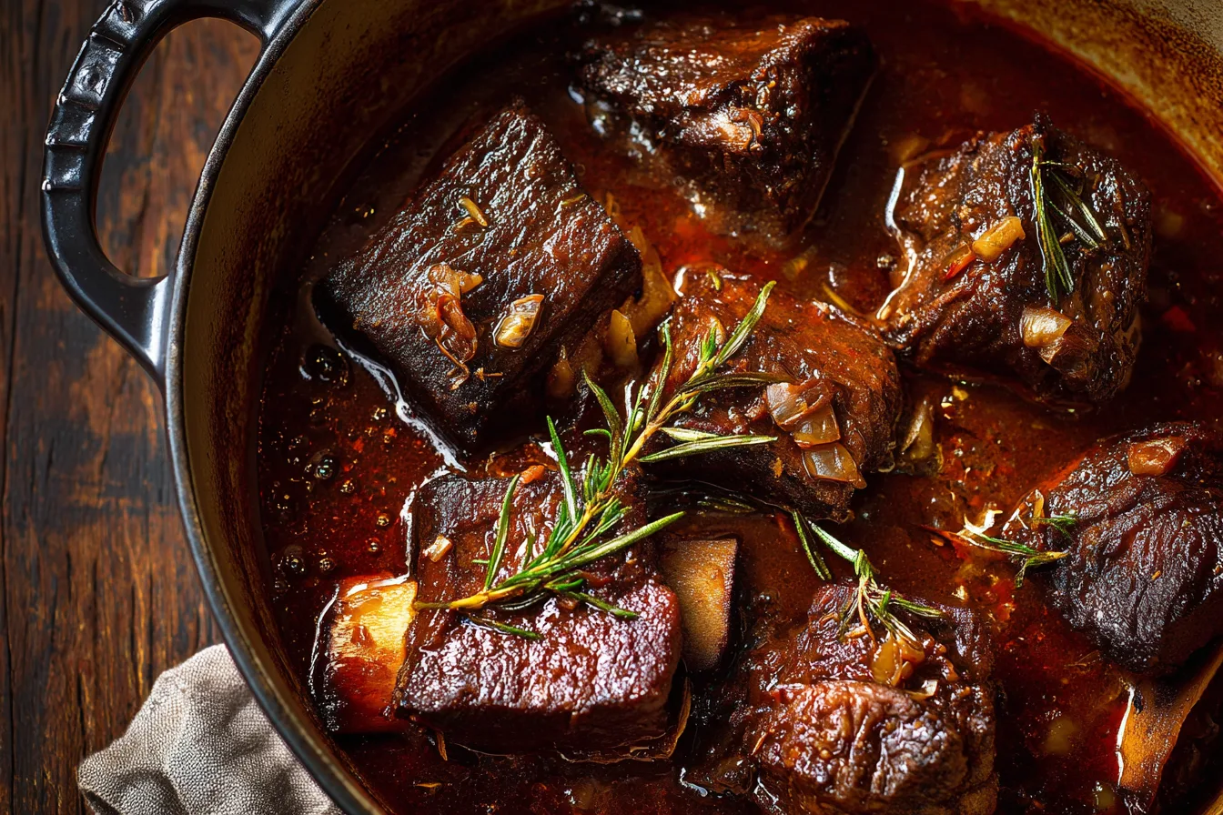Braised Short Ribs with Red Wine and Rosemary Recipe