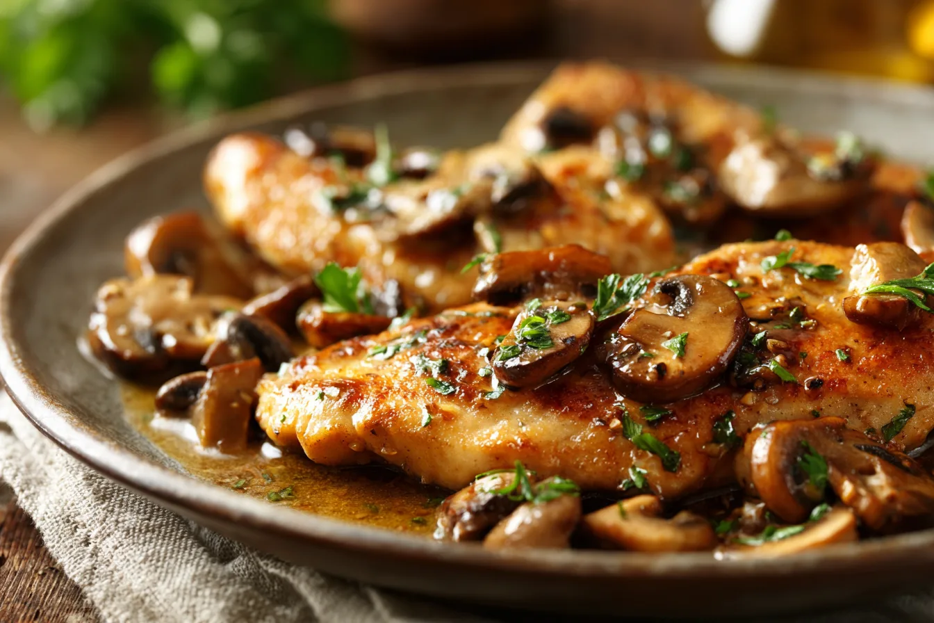 chicken marsala with wild mushroom medley
