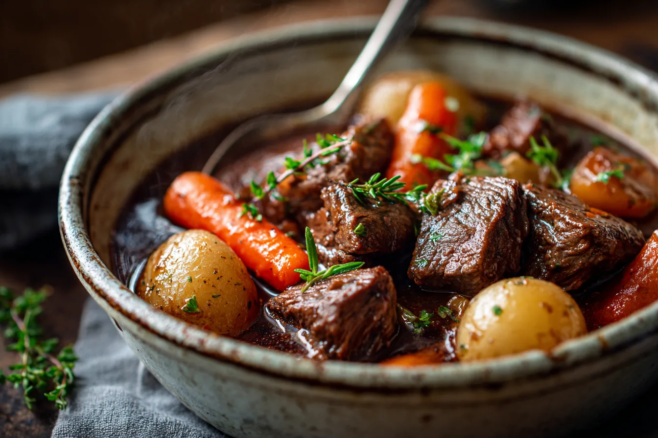 slow cooker beef stew with red wine