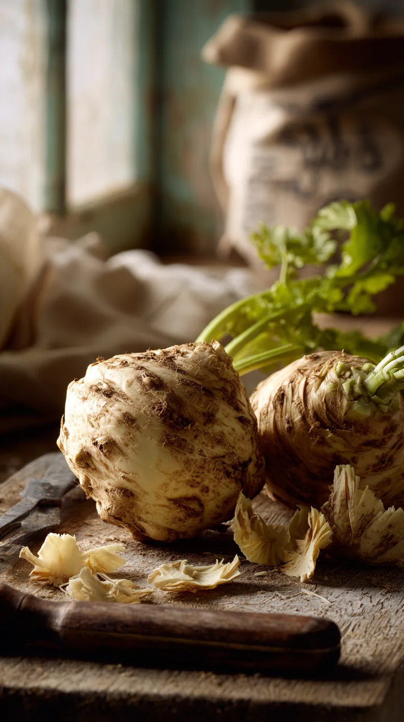 Fresh celery roots
