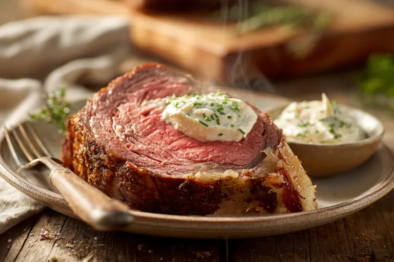 Prime Rib with Horseradish Cream Sauce