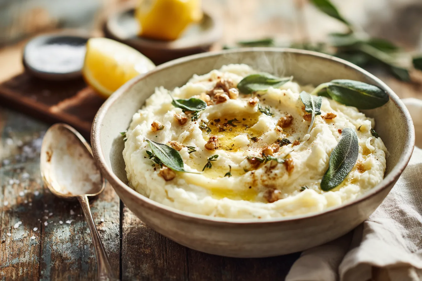 celery root mash with browned butter
