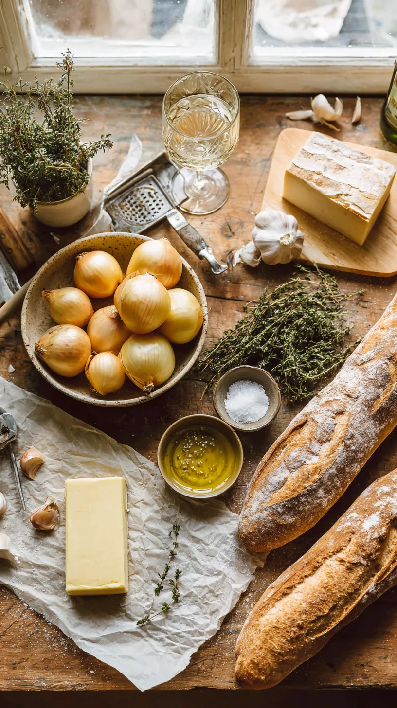 ingredients for french onion soup