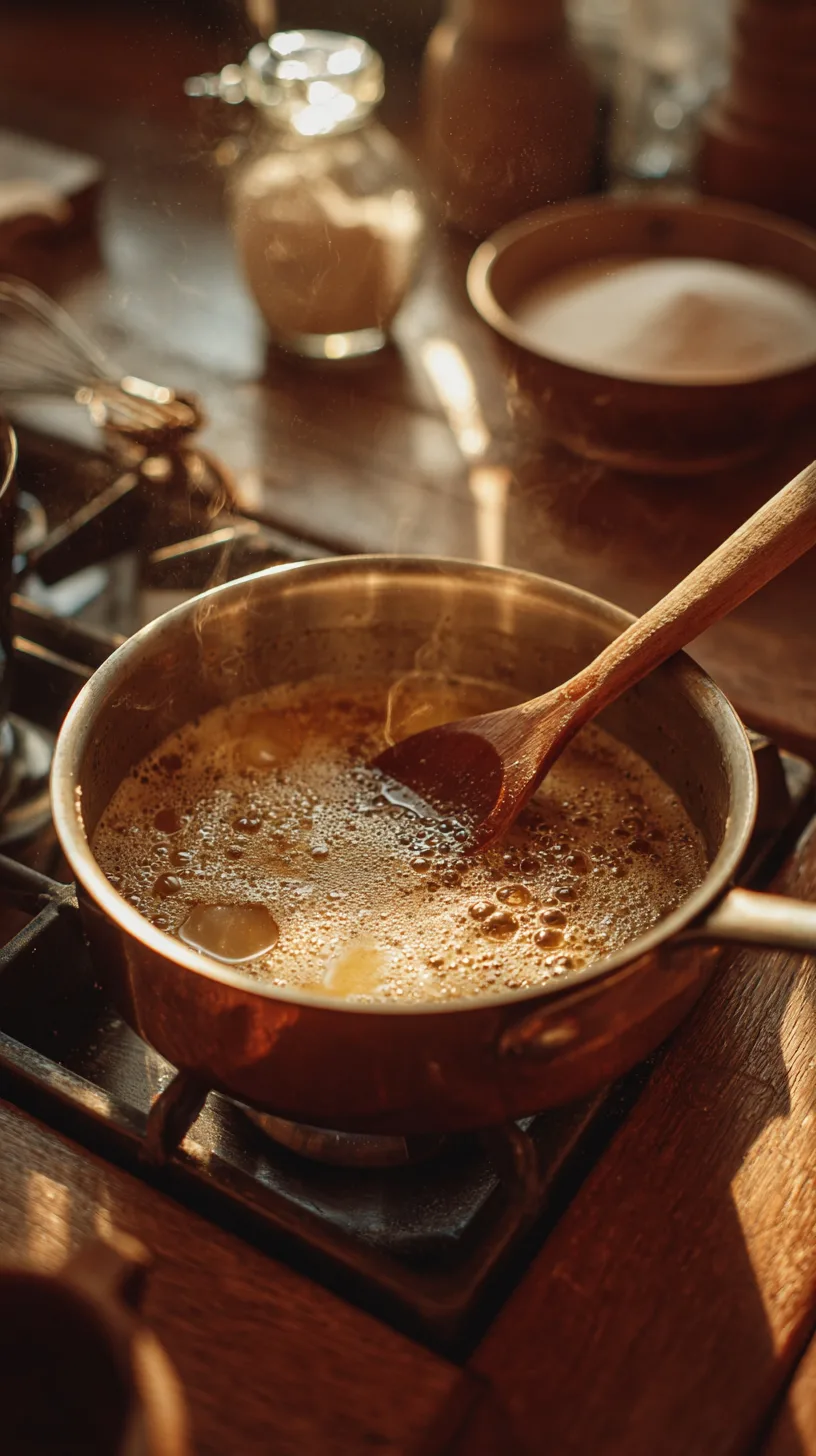 small saucepan with brown butter foaming and turning golden