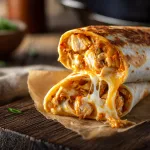 cheesy garlic chicken wrap recipe