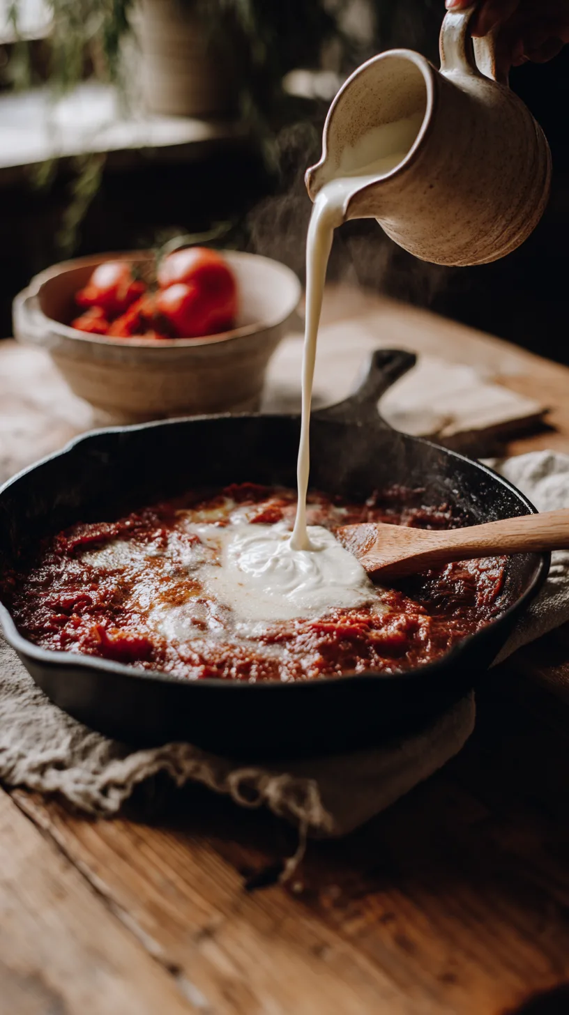 deep auburn tomato and onion sauce