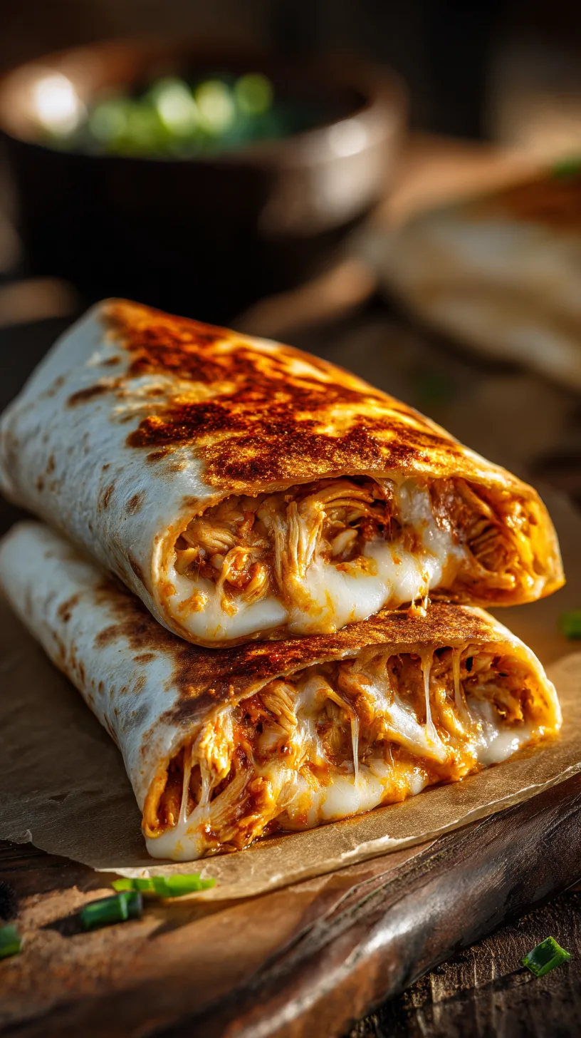 delicious cheesy garlic chicken wraps