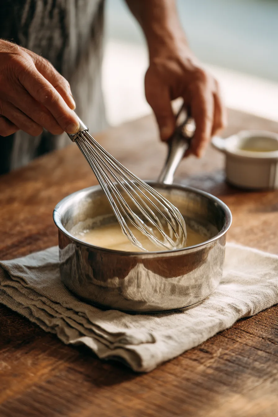 fixing a broken sauce with base liquid